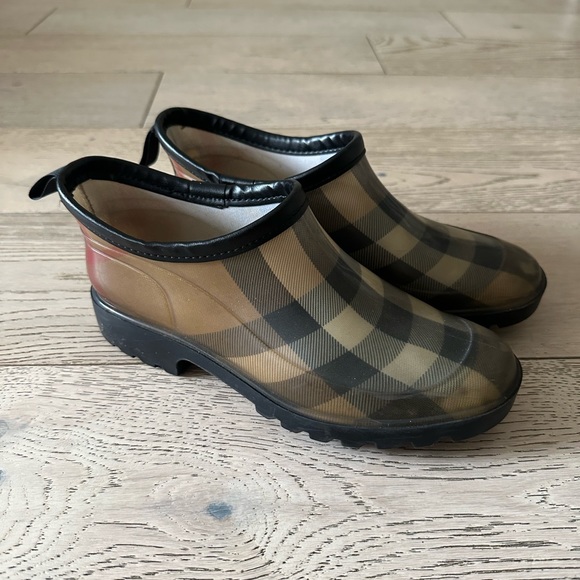 BURBERRY NOVA CHECK ANKLE RAINBOOTS SIZE 36 - Picture 2 of 9